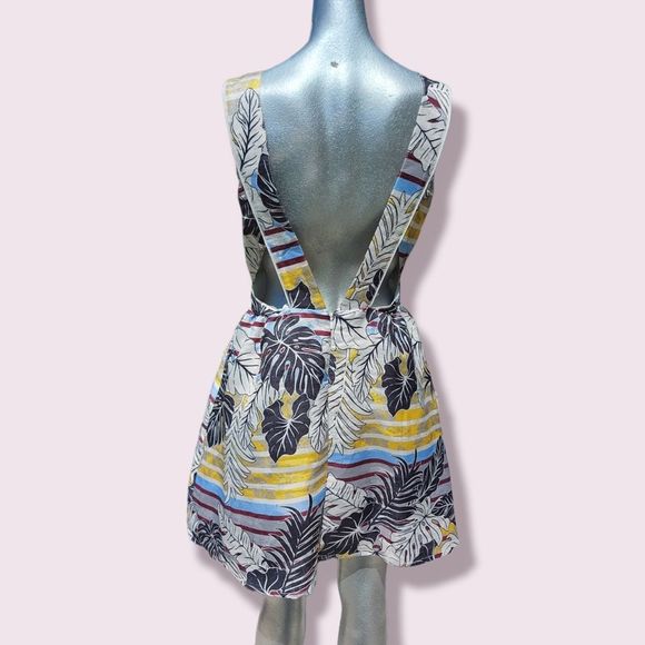 H&M Palm Print Metallic Dress Size 10 - Picture 4 of 10